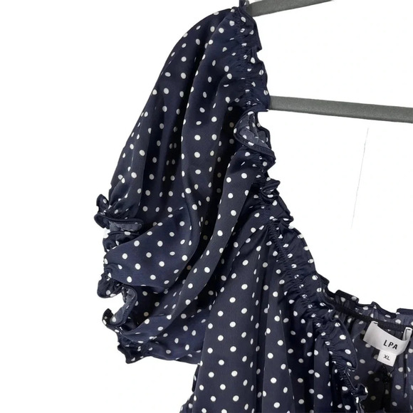 LPA Cecilia Top in Navy Dot XL NWT - Picture 6 of 13